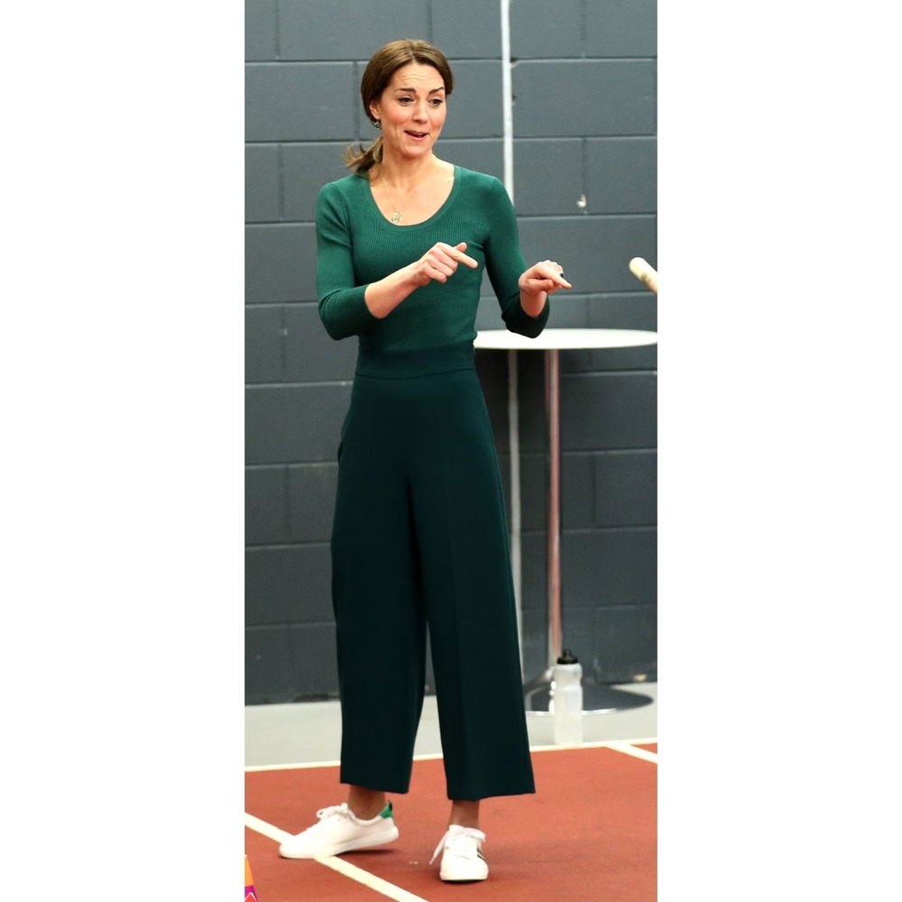 Zara Dark Green Wide Leg pants